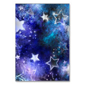 Weltraum-Hintergrund mit Sternen Tischnummer (Vorderseite)