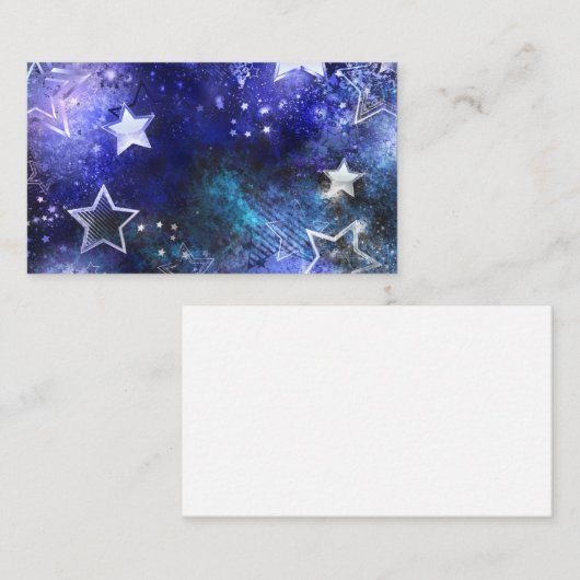 Weltraum-Hintergrund mit Sternen Treuekarte (Vorne/Hinten)