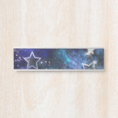 Weltraum-Hintergrund mit Sternen Türschild (Vorderseite )