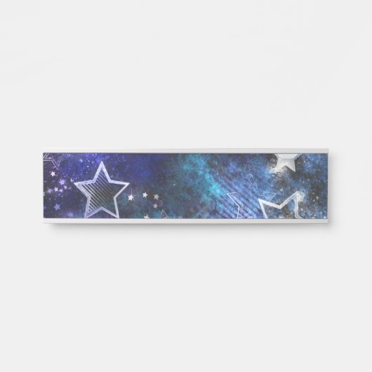 Weltraum-Hintergrund mit Sternen Türschild (Vorderseite )