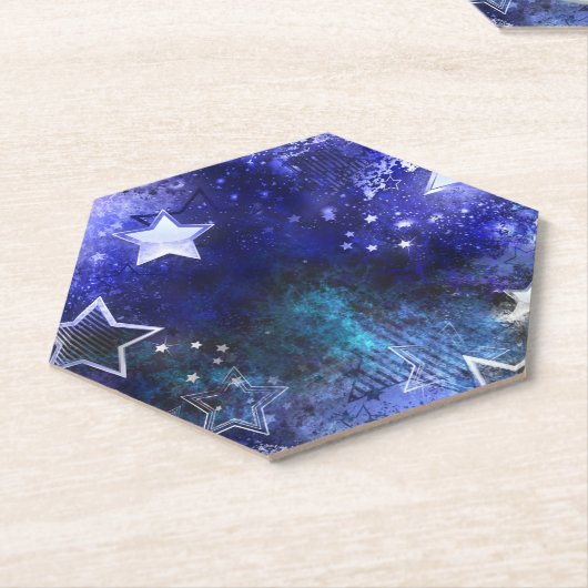 Weltraum-Hintergrund mit Sternen Untersetzer (angewinkelt)