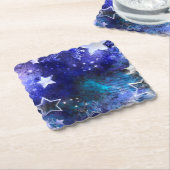 Weltraum-Hintergrund mit Sternen Untersetzer (angewinkelt)