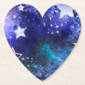 Weltraum-Hintergrund mit Sternen Untersetzer (Vorderseite)