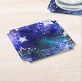 Weltraum-Hintergrund mit Sternen Untersetzer (angewinkelt)