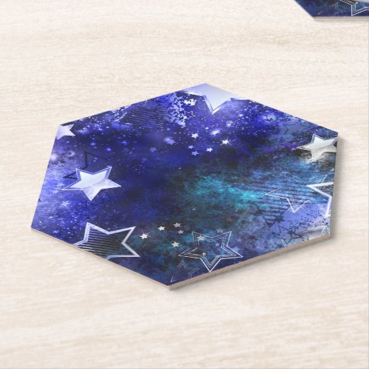 Weltraum-Hintergrund mit Sternen Untersetzer (angewinkelt)