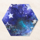 Weltraum-Hintergrund mit Sternen Untersetzer (Vorderseite)