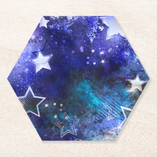 Weltraum-Hintergrund mit Sternen Untersetzer