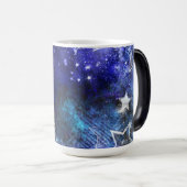 Weltraum-Hintergrund mit Sternen Verwandlungstasse (VorderseiteRechts)