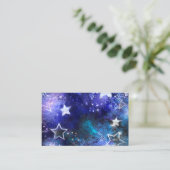 Weltraum-Hintergrund mit Sternen Visitenkarte (Stehend Vorderseite)