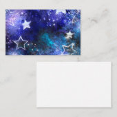 Weltraum-Hintergrund mit Sternen Visitenkarte (Vorne/Hinten)