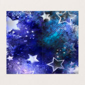 Weltraum-Hintergrund mit Sternen Visitenkarten (Außenseite Aufgefaltet)