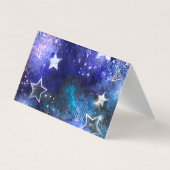 Weltraum-Hintergrund mit Sternen Visitenkarten (Rückseite)