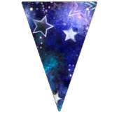 Weltraum-Hintergrund mit Sternen Wimpelkette (Dritte Fahne)