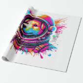 Weltraum-Hundefan-Design Geschenkpapier (Ungerollt)