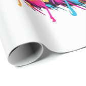 Weltraum-Hundefan-Design Geschenkpapier (Rolleneckpunkt)