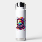Weltraum-Hundefan-Design Trinkflasche (Vorderseite)
