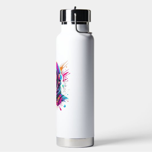 Weltraum-Hundefan-Design Trinkflasche (Links)