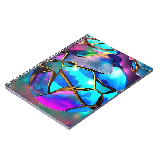 Weltraum Iridescent Globe Notizblock (Linke Seite)