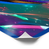 Weltraum Iridescent Globe Poster (Ecke)