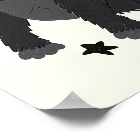 Weltraum ist eine Illustration über wilde Tierastr Poster (Ecke)