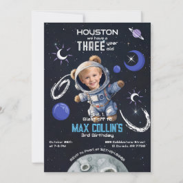 Weltraum jedes Alter Geburtstag Einladung mit Foto