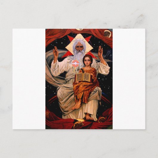 Weltraum Jesus Postkarte (Vorderseite)