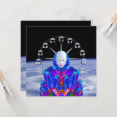 Weltraum Karte (Vorderseite/Rückseite Beispiel)