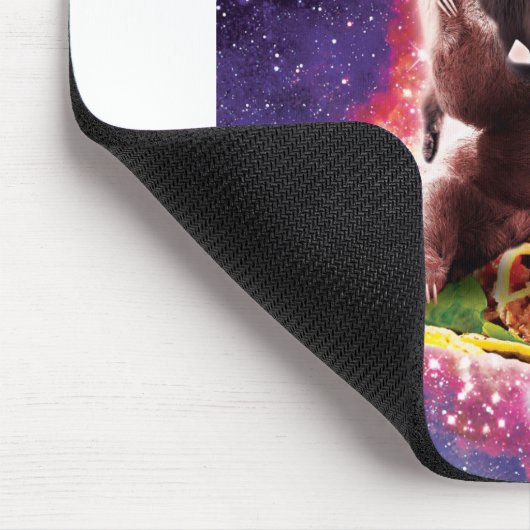 Weltraum Katze Llama Reiten Taco Mousepad (Ecke)