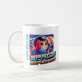 Weltraum-Katzen-Astronauten-Tasse Kaffeetasse