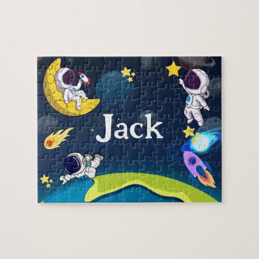 Weltraum-Kinder-Name-Puzzle Puzzle (Horizontal)