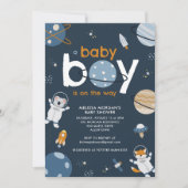 Weltraum Kinderdusche Einladung (Vorderseite)