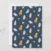 Weltraum Kinderdusche Einladung (Rückseite)