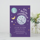 Weltraum-Kinderdusche Einladung Briefpapier (Stehend Vorderseite)