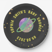 Weltraum-Kinderdusche, kosmische Süsse, geschlecht Pappteller (Vorderseite)