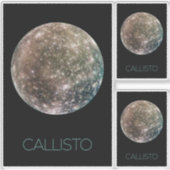 Weltraum, Kosmos, Sonnensystem, Mond Callisto Aufkleber (Vorderseite)
