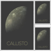 Weltraum, Kosmos, Sonnensystem, Mond Callisto Aufkleber (Vorderseite)
