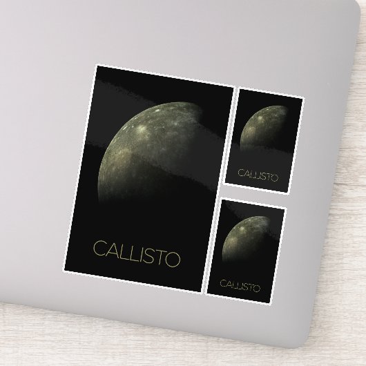 Weltraum, Kosmos, Sonnensystem, Mond Callisto Aufkleber (Detail)