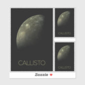 Weltraum, Kosmos, Sonnensystem, Mond Callisto Aufkleber (Blatt)