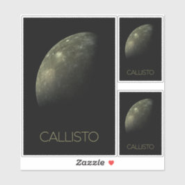 Weltraum, Kosmos, Sonnensystem, Mond Callisto Aufkleber