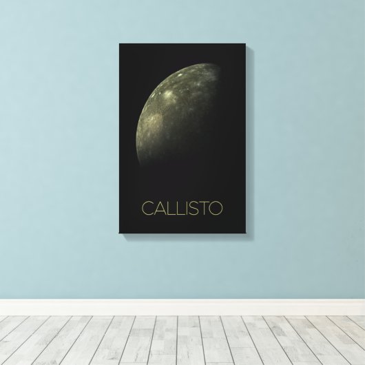 Weltraum, Kosmos, Sonnensystem, Mond Callisto Leinwanddruck (Insitu (Holzboden))