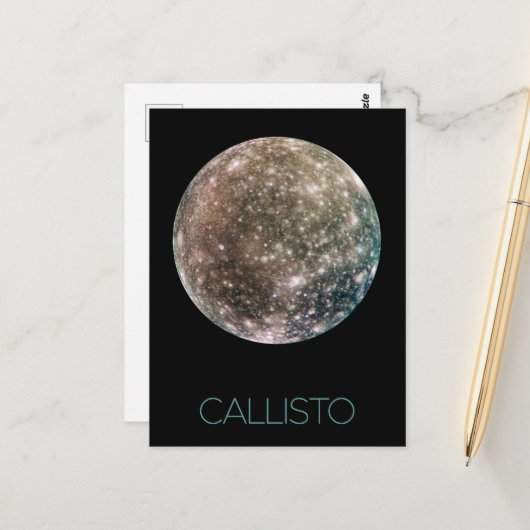 Weltraum, Kosmos, Sonnensystem, Mond Callisto Postkarte (Vorderseite/Rückseite Beispiel)