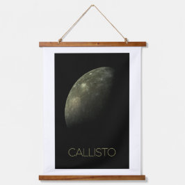 Weltraum, Kosmos, Sonnensystem, Mond Callisto Wandteppich Mit Holzrahmen