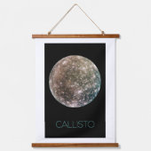 Weltraum, Kosmos, Sonnensystem, Mond Callisto Wandteppich Mit Holzrahmen (Vorderseite)