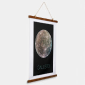 Weltraum, Kosmos, Sonnensystem, Mond Callisto Wandteppich Mit Holzrahmen (Gewinkelt)