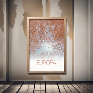 Weltraum, Kosmos, Sonnensystem, Mond Europa Fotodruck