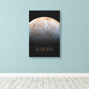 Weltraum, Kosmos, Sonnensystem, Mond Europa Leinwanddruck
