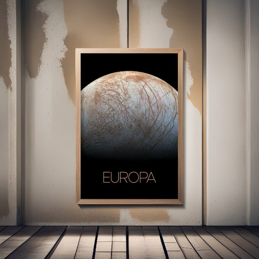 Weltraum, Kosmos, Sonnensystem, Mond Europa Poster