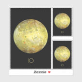 Weltraum, Kosmos, Sonnensystem, Mond-IO Aufkleber (Blatt)