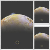 Weltraum, Kosmos, Sonnensystem, Mond-IO Aufkleber (Vorderseite)
