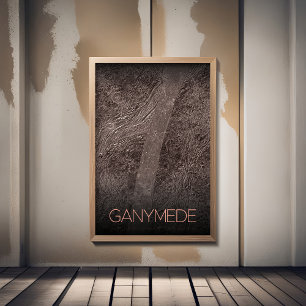 Weltraum, Kosmos, Sonnensystem, Mondganymede Poster